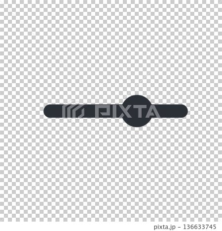 Simple UI icon for slider operation, adjustment bar control 136633745