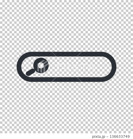 Simple UI icon for search window - Search bar with magnifying glass Simple UI icon for search window - Search bar with magnifying glass 136633749