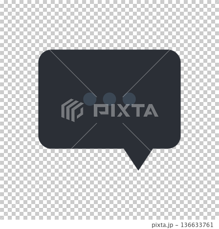 Simple chat icon, speech bubble UI material 136633761