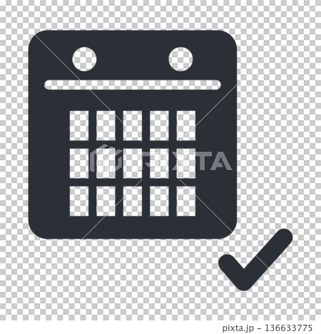 Calendar icon for event completion Calendar icon for event completion 136633775