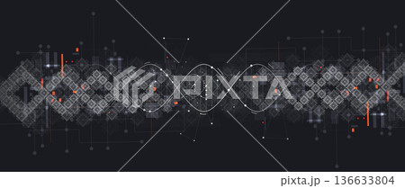 Ukrainian DNA technology circuit background advances genomic research frontiers 136633804