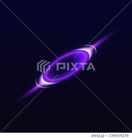 Purple neon round halo, glowing ring portal, oval hole with luminous on dark background, magic energy vortex with rays Purple neon round halo, glowing ring portal, oval hole with luminous on dark background, magic energy vortex with rays 136634236