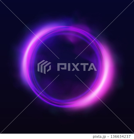 A mystical neon purple-pink halo with energy lines, fog, and a light effect. A mystical neon purple-pink halo with energy lines, fog, and a light effect. 136634237