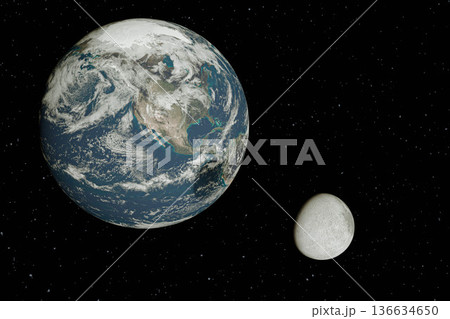 Earth and Moon in the cosmos Earth and Moon in the cosmos 136634650