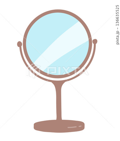 Vector illustration of round mirror 136635525