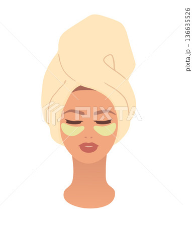 Woman with eye patches spa Woman with eye patches spa 136635526