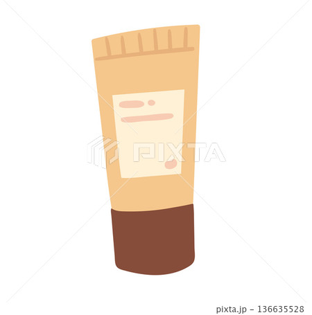 Vector illustration of cosmetic tube 136635528