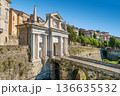 Bergamo upper town entrance gate, Porta San Giacomo, Lombardy, Italy 136635532