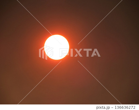 Hot sun causing global warming, heat wave and climate change Hot sun causing global warming, heat wave and climate change 136636272