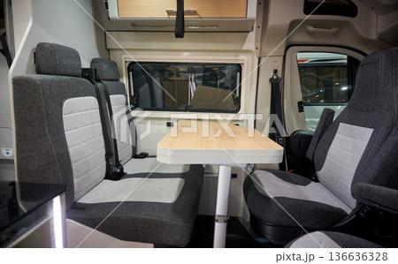Interior of a camper van 136636328