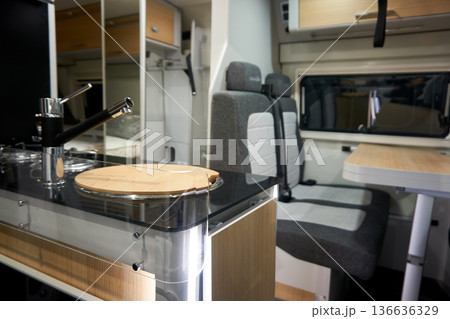 Interior of a camper van Interior of a camper van 136636329