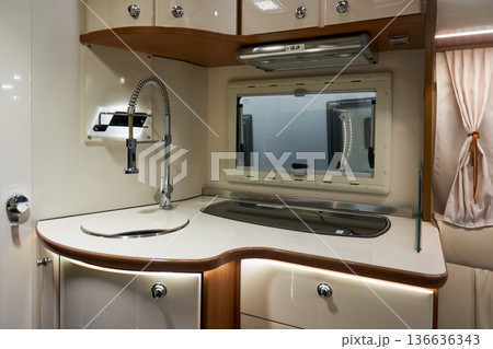 Interior of a camper van Interior of a camper van 136636343