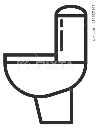 Toilet bowl line icon. Wc symbol. Bathroom sign Toilet bowl line icon. Wc symbol. Bathroom sign 136637168
