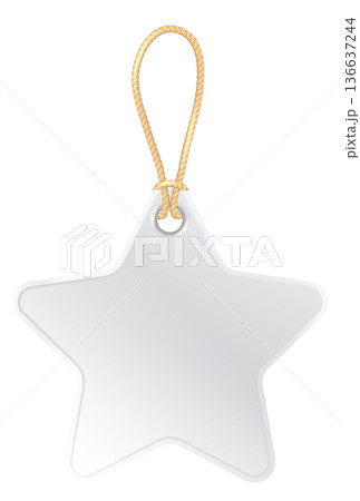 Retail star shape tag blank paper mockup Retail star shape tag blank paper mockup 136637244