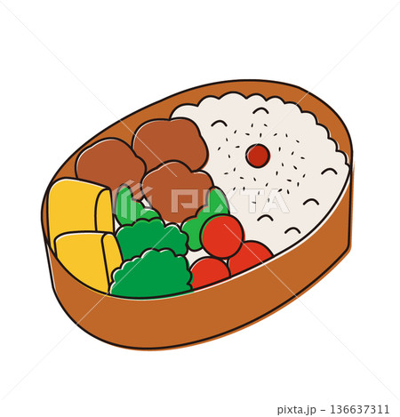 お弁当のイラスト 136637311