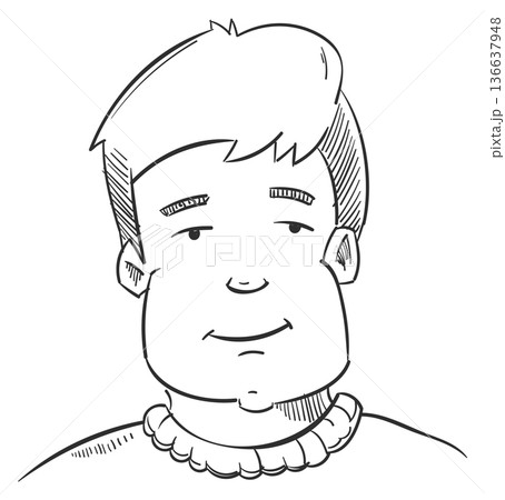 Young man sketch. Head drawing. Male face Young man sketch. Head drawing. Male face 136637948