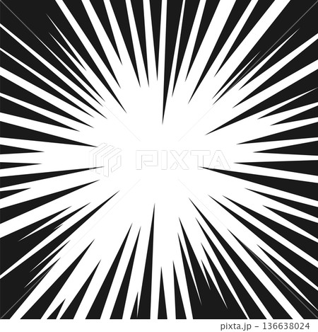 Light burst effect in comic book line style 136638024