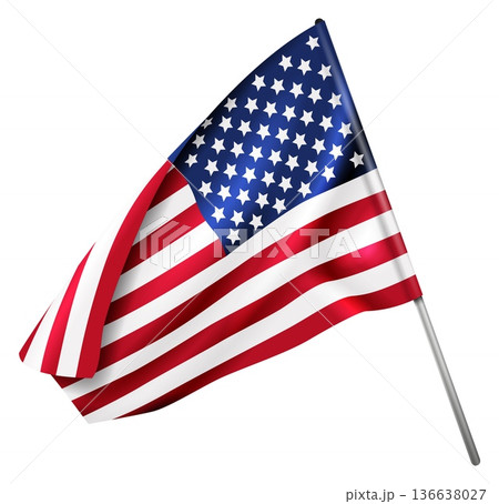 Us flag. Realistic textile with american nation symbol Us flag. Realistic textile with american nation symbol 136638027