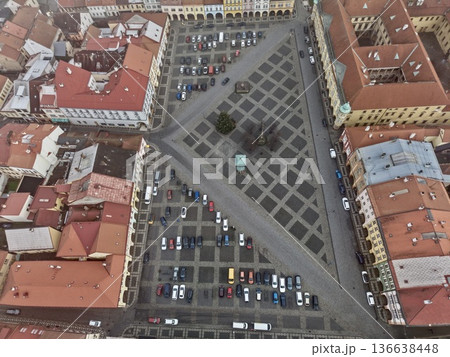 City Square Scene, Peaceful Morning Scene Of Historic Urban Plaza With Artful Design Elements City Square Scene, Peaceful Morning Scene Of Historic Urban Plaza With Artful Design Elements 136638448