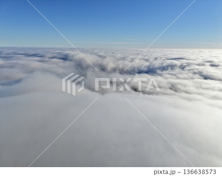 Gentle Sunrise Glow, Peaceful Early Morning Radiance Bathes Airy Clouds In Soft Golden Light Beautifully Gentle Sunrise Glow, Peaceful Early Morning Radiance Bathes Airy Clouds In Soft Golden Light Beautifully 136638573