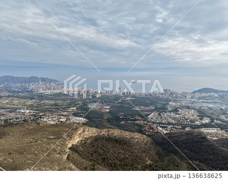 Overview Of Waterfront Buildings And Vessels, Aerial View Showcasing Urban Harbor With Boats And Skyline 136638625