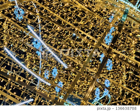 Night City Lights, Futuristic Cityscape With Luminous Traffic And Data Visualization Patterns Night City Lights, Futuristic Cityscape With Luminous Traffic And Data Visualization Patterns 136638708