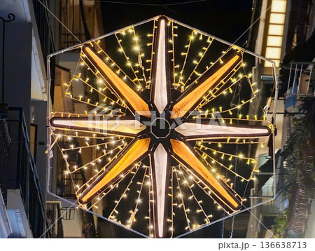 Vintage Street Sign, Decagonal Starshaped Lamp Above Alley Emitting Warm Yellow Light With Vintage City Charm Vintage Street Sign, Decagonal Starshaped Lamp Above Alley Emitting Warm Yellow Light With Vintage City Charm 136638713