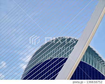 Architectural Glass Detail, Highcontrast Architectural Elements With Glass And Cable Intersections Architectural Glass Detail, Highcontrast Architectural Elements With Glass And Cable Intersections 136638752