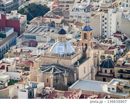 Aerial Perspective Showcasing Timeless Architectural Beauty Of Historic City Center With Vibrant Textures 136638807