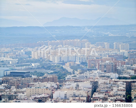 Cityscape With Harbor And Hills, Coastal Urban Skyline Featuring Apartment Clusters And Harbor Views Cityscape With Harbor And Hills, Coastal Urban Skyline Featuring Apartment Clusters And Harbor Views 136638808