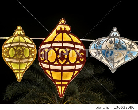 Lanterns Light Festivities, Evening Celebration Decorated With Colorful Lanterns And Tropical Accents 136638996