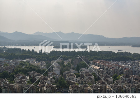 View of Hangzhou city and West Lake View of Hangzhou city and West Lake 136640365