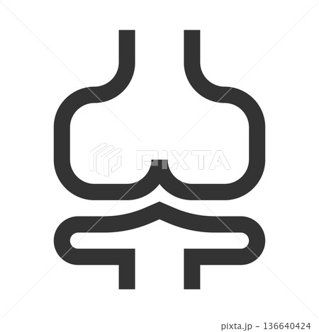 膠原病 リウマチ科 アイコン(シンプル・線画・モノクロ) 膠原病 リウマチ科 アイコン(シンプル・線画・モノクロ) 136640424
