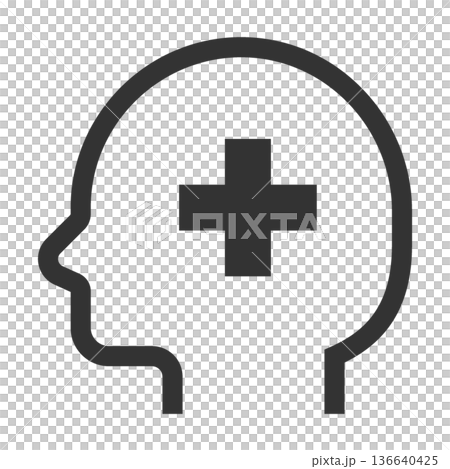 精神病學圖示(簡潔線條畫,單色) 精神病學圖示(簡潔線條畫,單色) 136640425