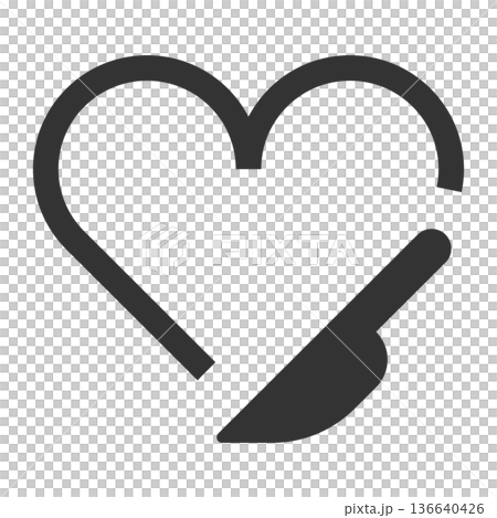 心血管手術圖示(簡潔線條畫,單色) 心血管手術圖示(簡潔線條畫,單色) 136640426