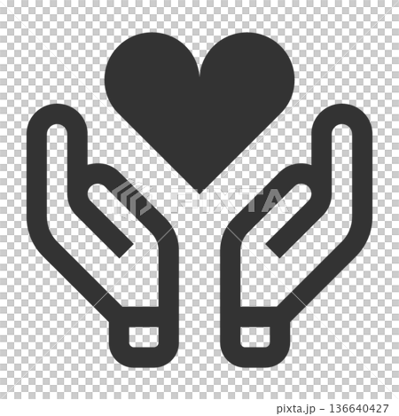 Palliative care department icon (simple, line drawing, monochrome) 136640427