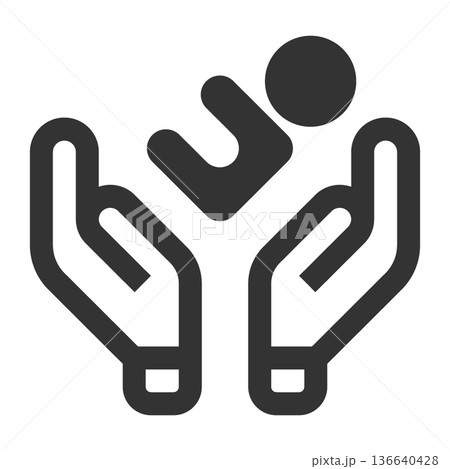 産科　アイコン（シンプル・線画・モノクロ） 136640428