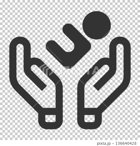 産科　アイコン（シンプル・線画・モノクロ） 136640428