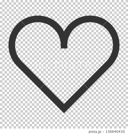 Cardiology Heart Icon (Simple, Line Drawing, Monochrome) Cardiology Heart Icon (Simple, Line Drawing, Monochrome) 136640430