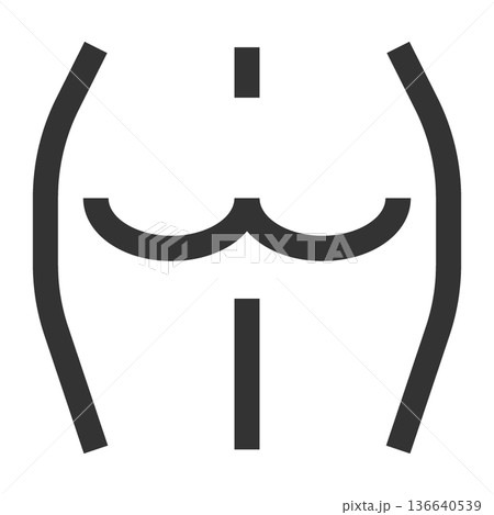 肛門外科 アイコン(シンプル・線画・モノクロ) 肛門外科 アイコン(シンプル・線画・モノクロ) 136640539