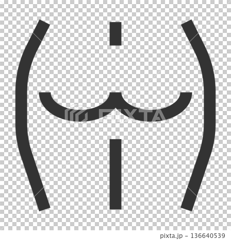 肛門外科 アイコン(シンプル・線画・モノクロ) 肛門外科 アイコン(シンプル・線画・モノクロ) 136640539