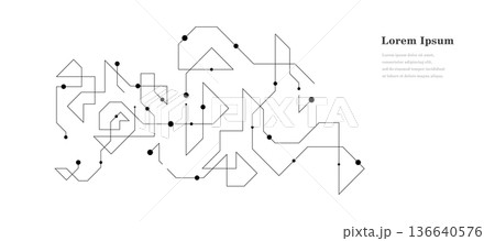 幾何学 抽象 三角形 回路 科学 テクノロジー 背景 136640576
