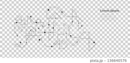 幾何学 抽象 三角形 回路 科学 テクノロジー 背景 136640576