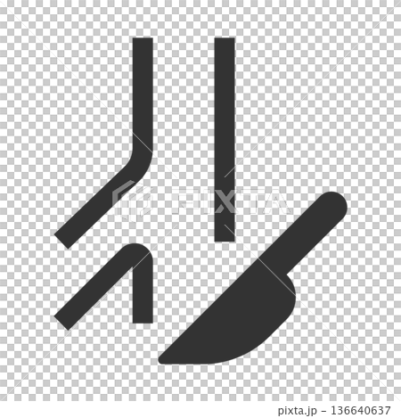 Vascular surgery icon (simple, line drawing, monochrome) 136640637