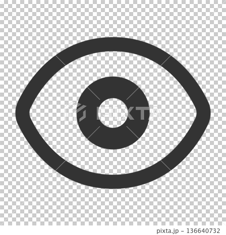 眼科眼睛圖示（簡潔線條畫，單色） 136640732