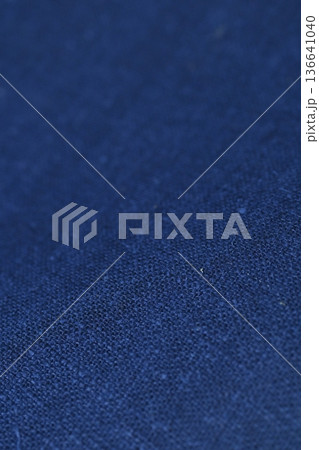blue hemp viscose natural fabric cloth color, sackcloth rough texture of textile fashion 136641040