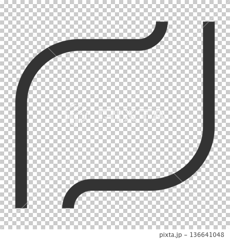 消化器内科　胃　アイコン（シンプル・線画・モノクロ） 136641048