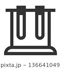 臨床検査科　アイコン（シンプル・線画・モノクロ） 136641049