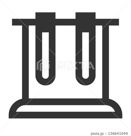 臨床検査科　アイコン（シンプル・線画・モノクロ） 136641049