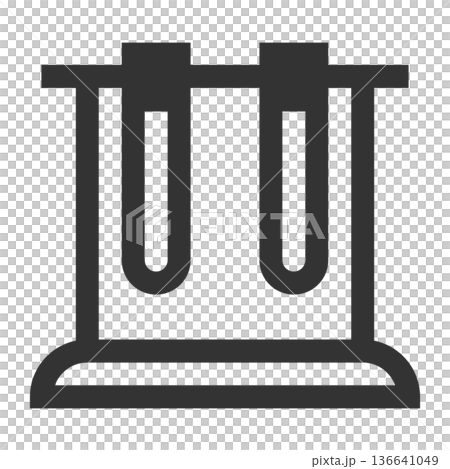 臨床検査科　アイコン（シンプル・線画・モノクロ） 136641049